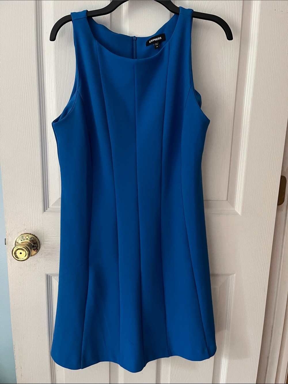 Express Women's Bright Cobalt Blue Sleeveless Shift Dress